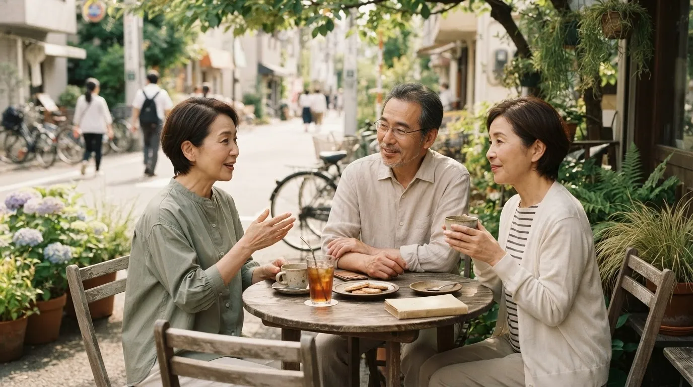 人生後半に新しい友人と自然に会話するシニア