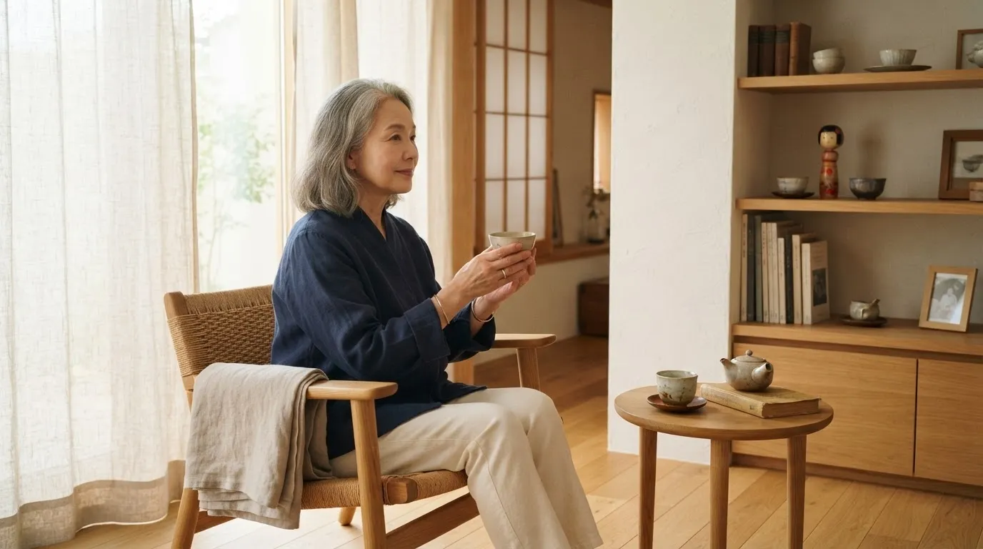 人生後半の片づけで残したい物を選ぶシニア