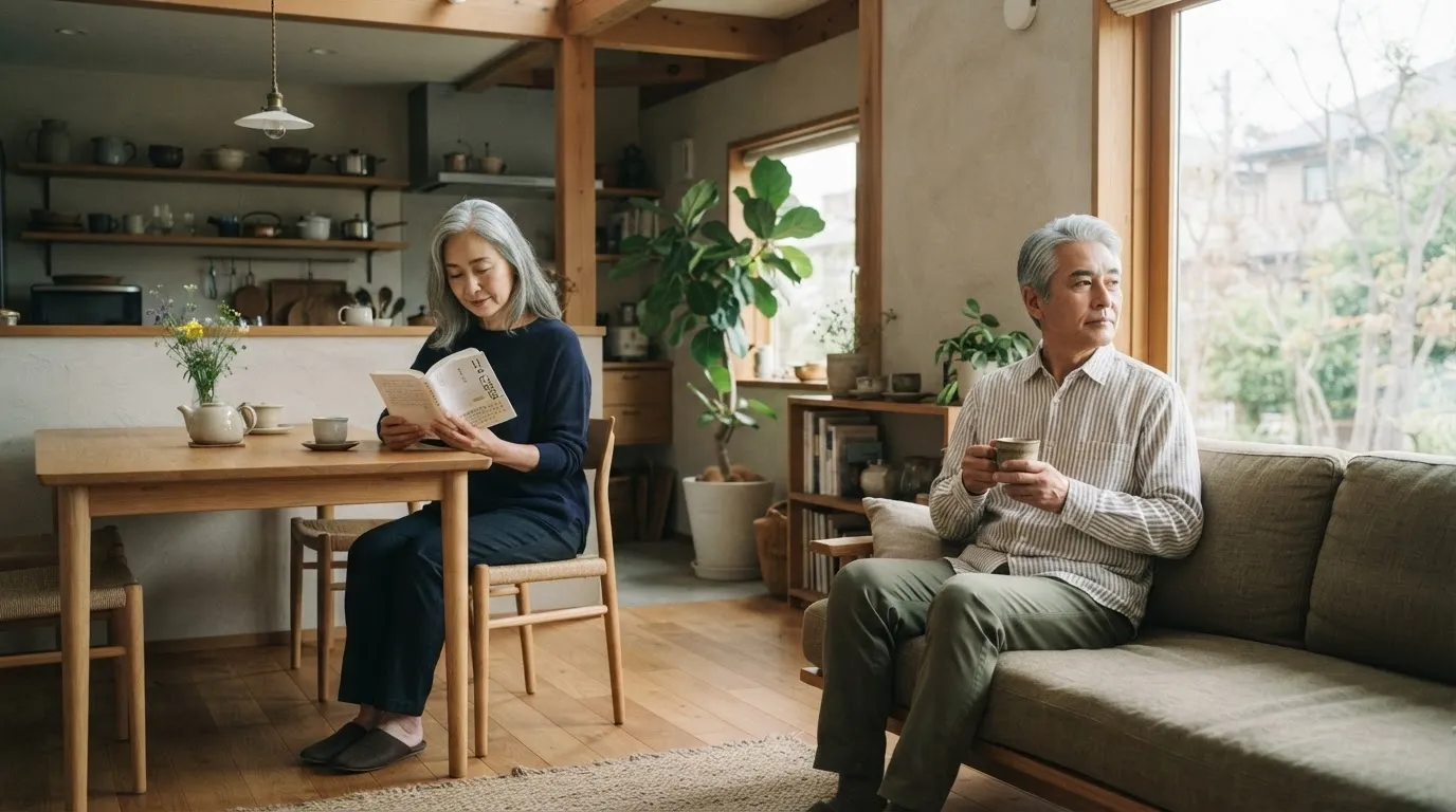 定年後にそれぞれの時間を大切に過ごす夫婦
