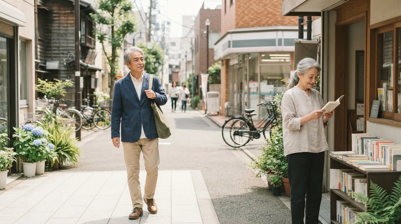 人生後半に小さなきっかけを見つけて外出するシニア
