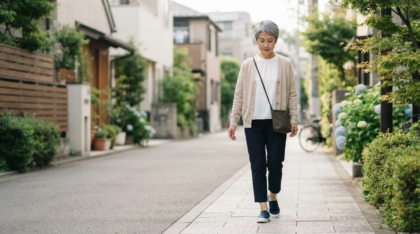 歩くときに足が上がりにくくなったシニア
